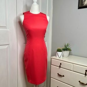 NWT Antonio Melani Pink Grecian Sleeve Corally Pink Interview Dress Size 0